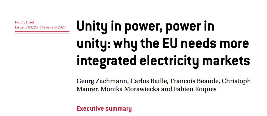 A Summary of our new paper on ... Why rethinking electricity maket integration is crucial for Europe's future competitiveness and security ... in 15 tweets. bruegel.org/policy-brief/u…
