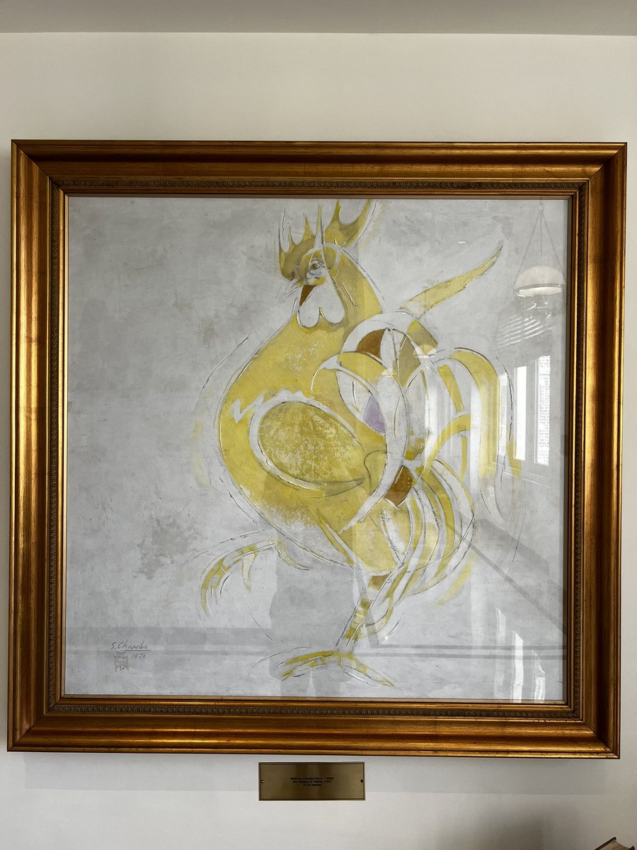 This is a crazy real story! 🐔🔺

I’m in the Taj Mahal Mumbai this weekend, and I saw this beautiful $COQ painting!

Painter’s name is ShiAVAX Chavda, born in 1914! Painting name: “His Majesty in Yellow”

<a href="/CoqInuAvax/">Coq Inu 🐓</a> on #AVAX is destiny! It was written 110 years ago!