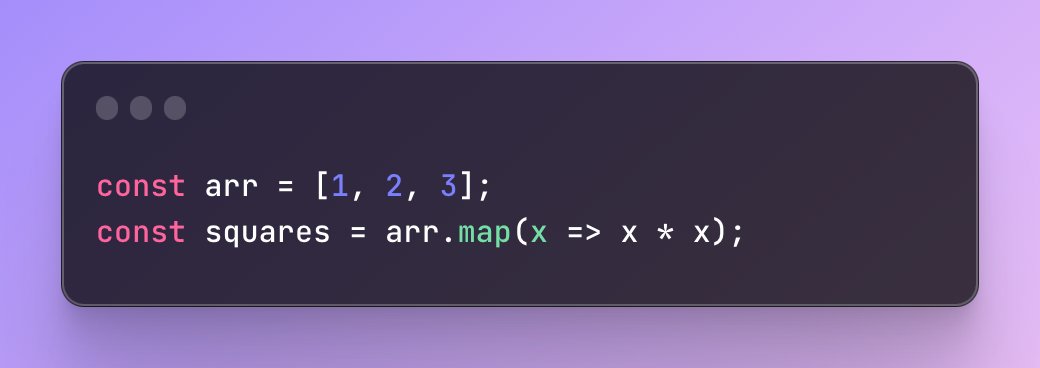 💡 JavaScript Tip: Arrow functions provide a concise syntax and lexically bind the `this` value.