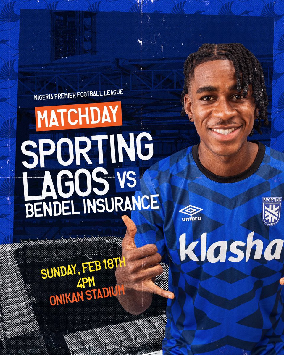 🚨MATCHDAY #SundayswithSporting makes a return with a must-watch NPFL tie. 🆚:Bendel Insurance 🔰 🏟️:Onikan Stadium 🗓️: Sunday, 18th February 🕔: 4 p.m. Matchday tickets on sale here👇🏾: tix.africa/discover/slfc10 #NPFL24 #LetsGoSporting #SundayswithSporting