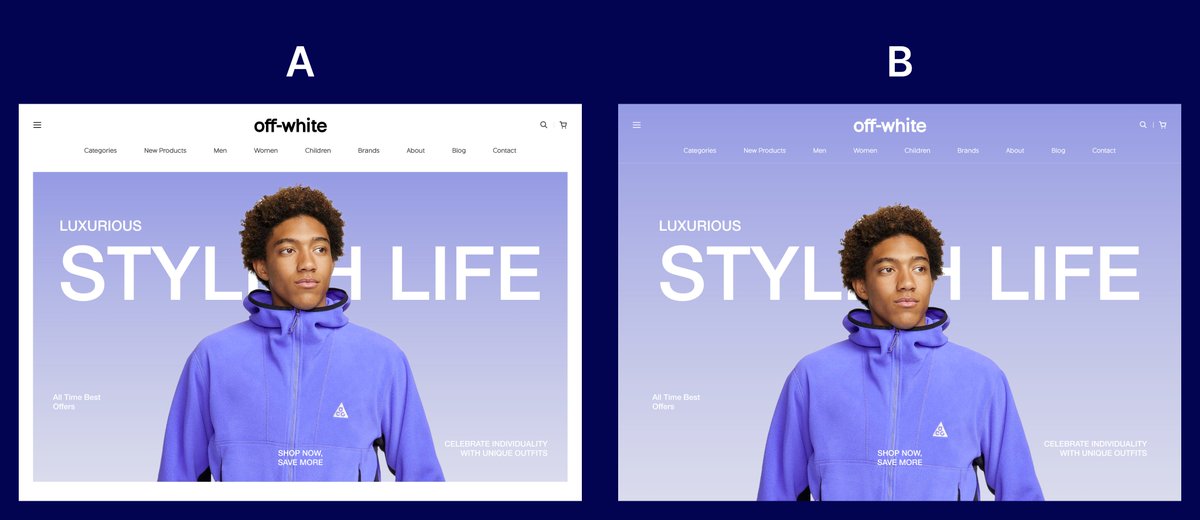 E-commerce website ✨🪄 Header UI Which one you like A or B? Why? Please share your Feedback?