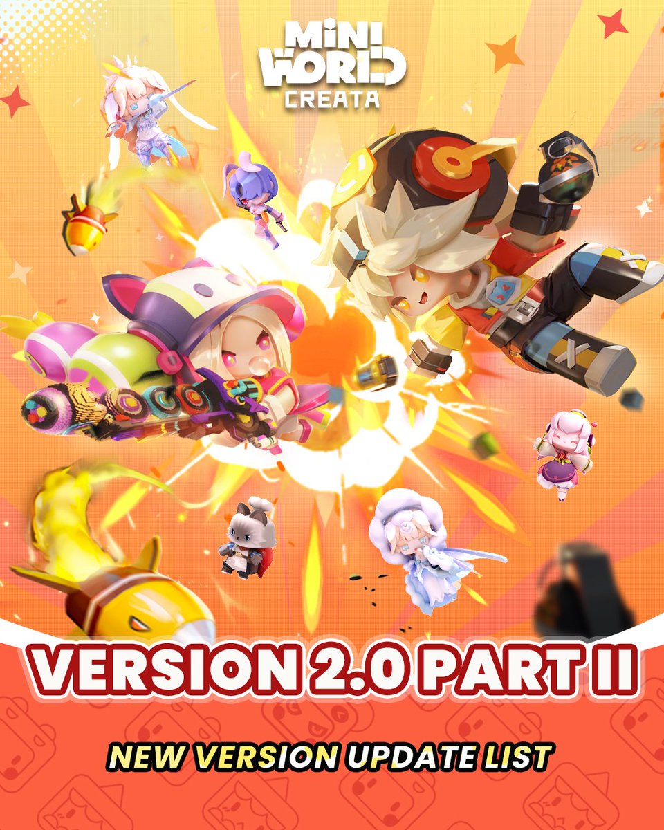 miniworldCreata's tweet image. バージョン2.0詳細　その一 🎊📜
🌸 新しく可愛いキャラクター
🎮 5つの新しいゲームプレイモード 🎲
 探検し、創造し、冒険し、さらなる楽しみを発見しましょう！
🎨 新しくなったクリエイティブな能力 🖌️ 
想像力を発揮して、ユニークな世界を作りましょう！🚀
#ミニワールド 
#miniworld