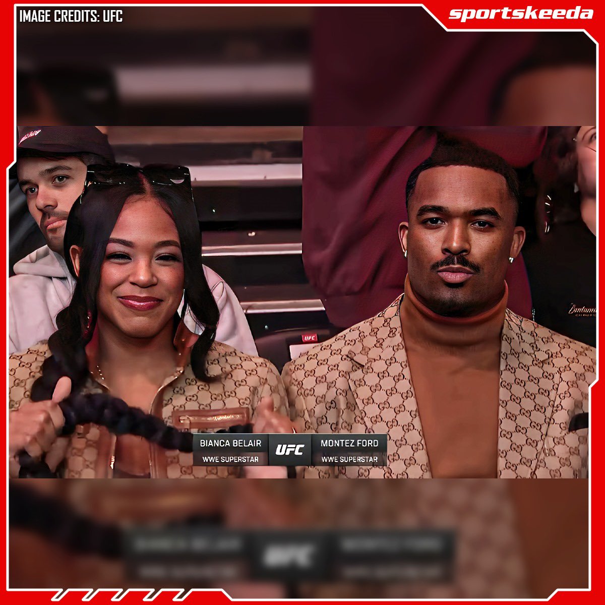#BiancaBelair and #MontezFord spotted at #UFC 298 event! 

#WWE