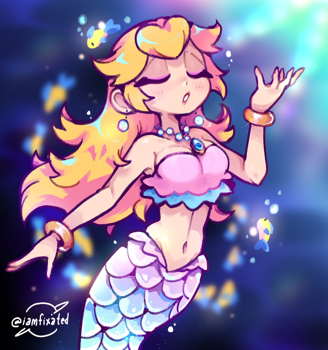 mermaid peachy!! 💜🎶
#PrincessPeachShowtime