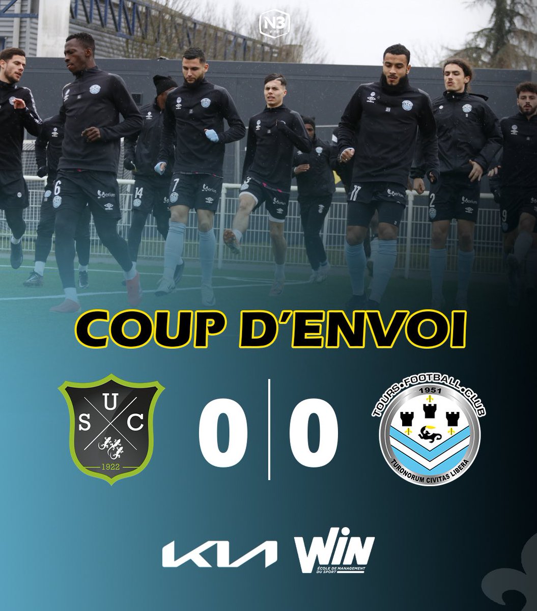 ToursFC's tweet photo. [#USCTOURS] 1’ | 0-0

C’est parti à Châteauneuf S/Loire.

Allez les Ciel &amp; Noir 👊

#National3 | #ToursFC | #TousCielEtNoir 🔵⚫️ https://t.co/zDEVrVQKFm