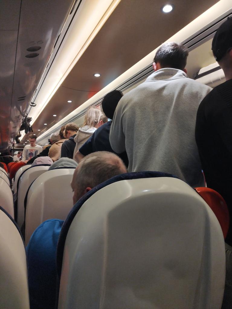MarinaWay10's tweet photo. @CrossCountryUK , this is an absolute joke....10:40 Newcastle to Penzance train, full since York and when I say full, I mean packed in like sardines!  Is this safe?  Feeling very uncomfortable. https://t.co/Udws3EOgpT