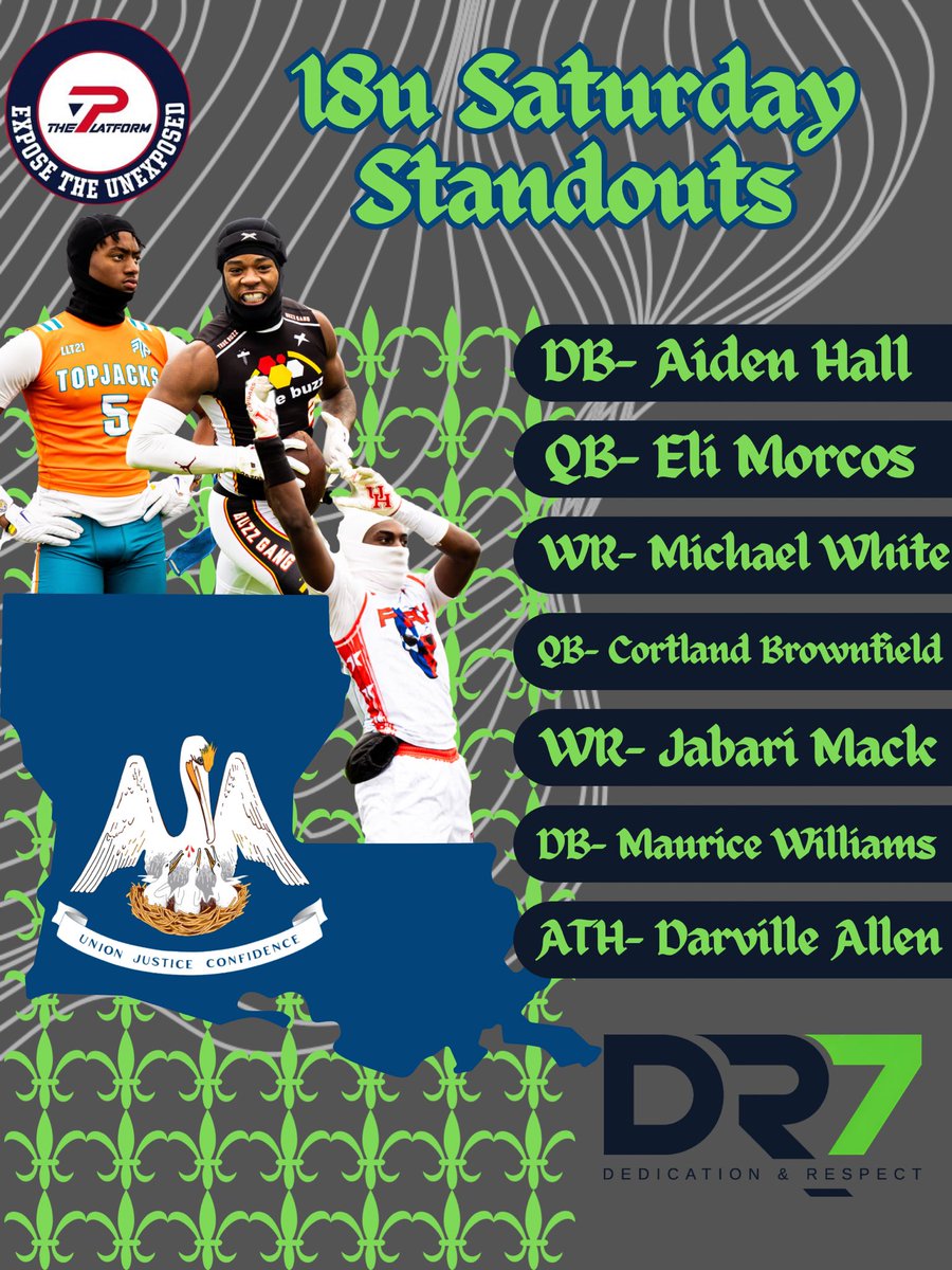 THE PLATFORM (@theplatformdr) on Twitter photo 18u New Orleans Standouts ⚜️🏈
#ThePlatform #DrSportz #ExposeTheUnexposed <a href="/Marchen44/">On Da Marc Sports🏈</a> <a href="/coach_pat84/">PERFORMANCE_HOUSTON -AUSTIN_ATHLETES</a> <a href="/DarvilleAllen5/">Darville (DJ)Allen</a> 18u New Orleans Standouts ⚜️🏈
#ThePlatform #DrSportz #ExposeTheUnexposed <a href="/Marchen44/">On Da Marc Sports🏈</a> <a href="/coach_pat84/">PERFORMANCE_HOUSTON -AUSTIN_ATHLETES</a> <a href="/DarvilleAllen5/">Darville (DJ)Allen</a>