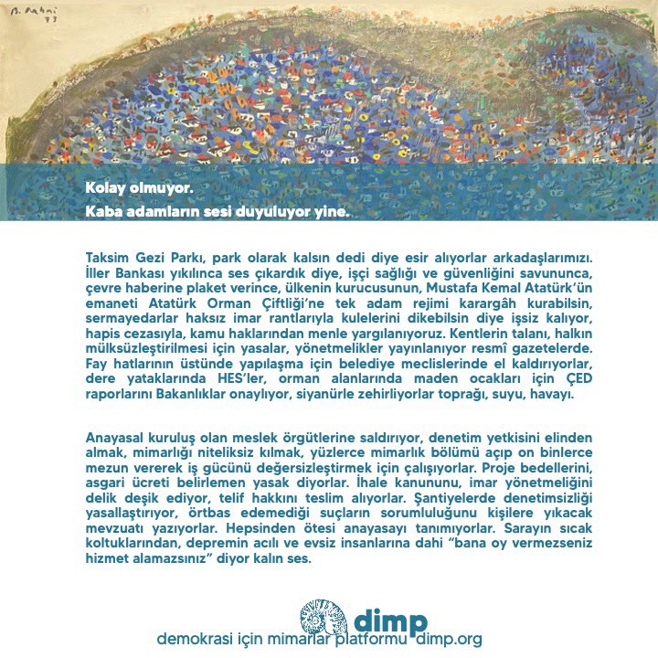 DOrg006's tweet photo. 1-Demokrasi için Mimarlar Platformu @mimodank 48.Dönem mücadelesine, DİMP’in mavi listesine oy vermeye davet ediyor. 🔵🔵
📌GENELKURUL
📆24 Şubat 2024 saat | 10.00
📍TBB Litai Konukevi 
🗳️SEÇİM
📆25 Şubat 2024 Pazar | 09.00-17.00
📍Mimar Kemal Ortaokulu (Yüksel Cad. No:18 Kızılay https://t.co/tloFiIOa8Q