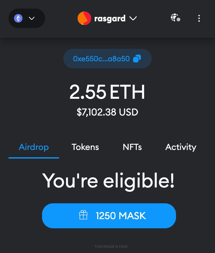 rasgard's tweet photo. $MASK token confirmed

Metamask raised $700M with a $7 billion USD valuation.
Coinbase invested = listing on Coinbase

$10,000+ airdrop is becoming a reality.
Detailed guide 🧵🔽 https://t.co/CoAl0OkJLZ