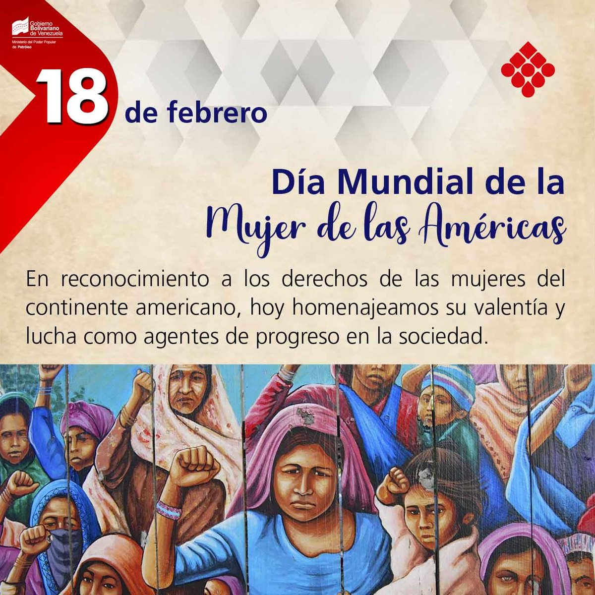 Día Mundial de la Mujer de las Américas.

#pequiven
#Petroquimica
#YoAmoLaPetroquímica
¡Trabajo en Equipo, Victoria Segura!🇻🇪
#TrabajamosPorElFuturo