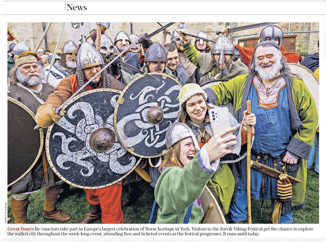 MadCowFudge's tweet photo. #always #nice to have a #pic in the #sundaytelegraph #york #vikings #jorvikvikingfestival https://t.co/5RQIUaabSl