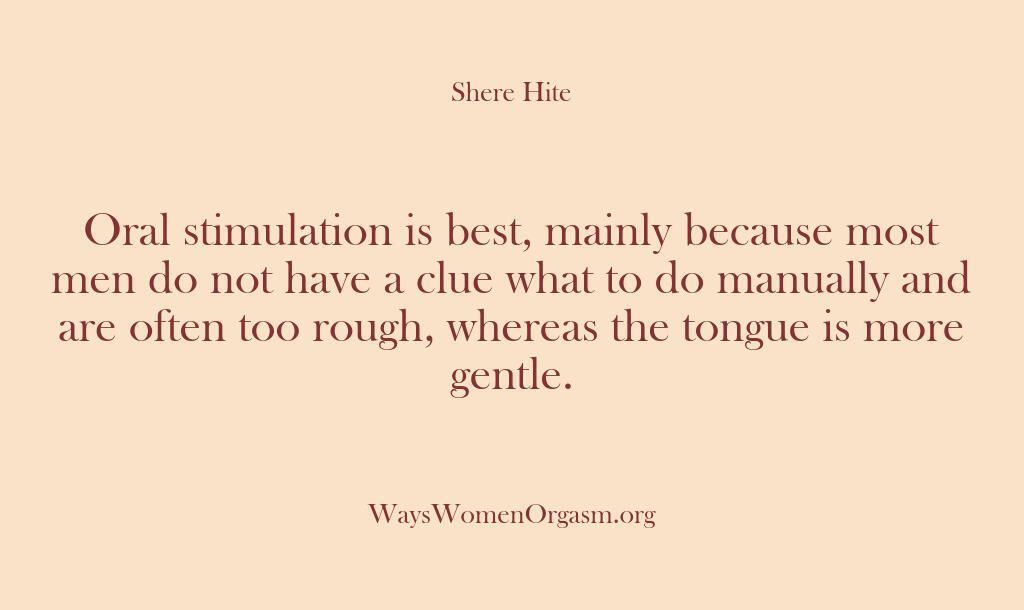 LrnAbtSexuality's tweet photo. Uncover intriguing discoveries on the topic of female orgasm from this excerpt from 'The Hite Report', a groundbreaking #SexResearch study. Learn, share, and empower! #SexualFindings #WomenEmpowerment https://t.co/HeHw7untmI
