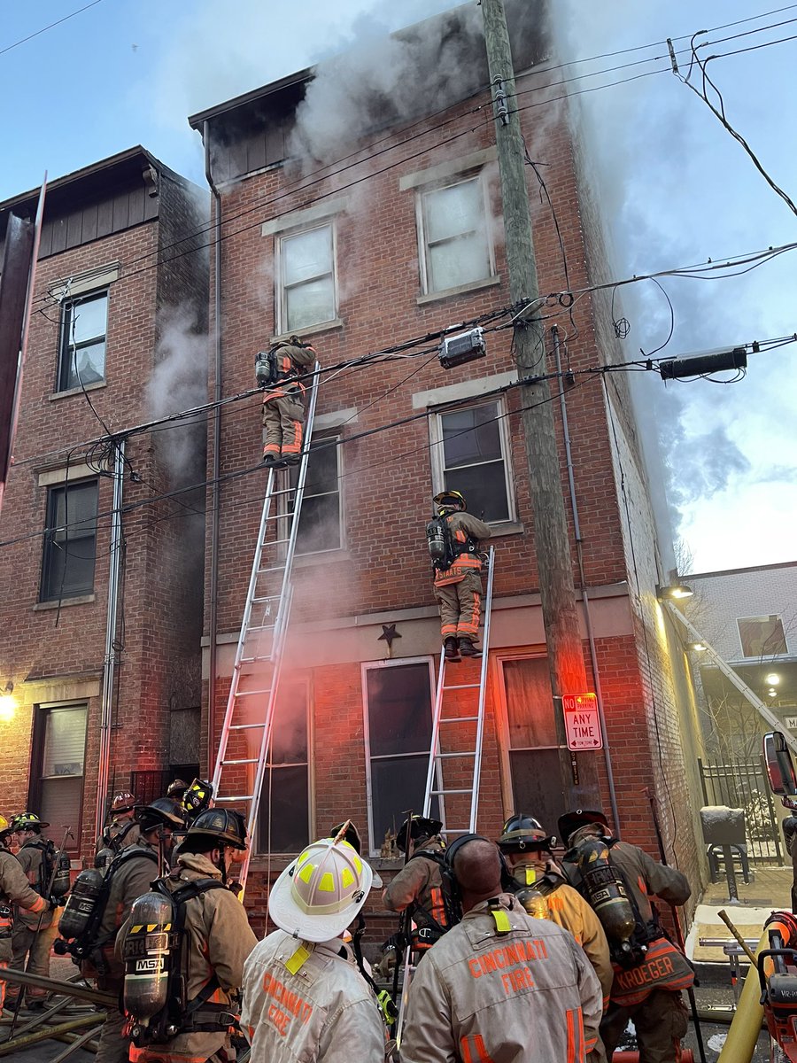Busy morning for our firefighters at this building fire on Republic St in OTR. The fire is currently under control and no injuries have been reported.