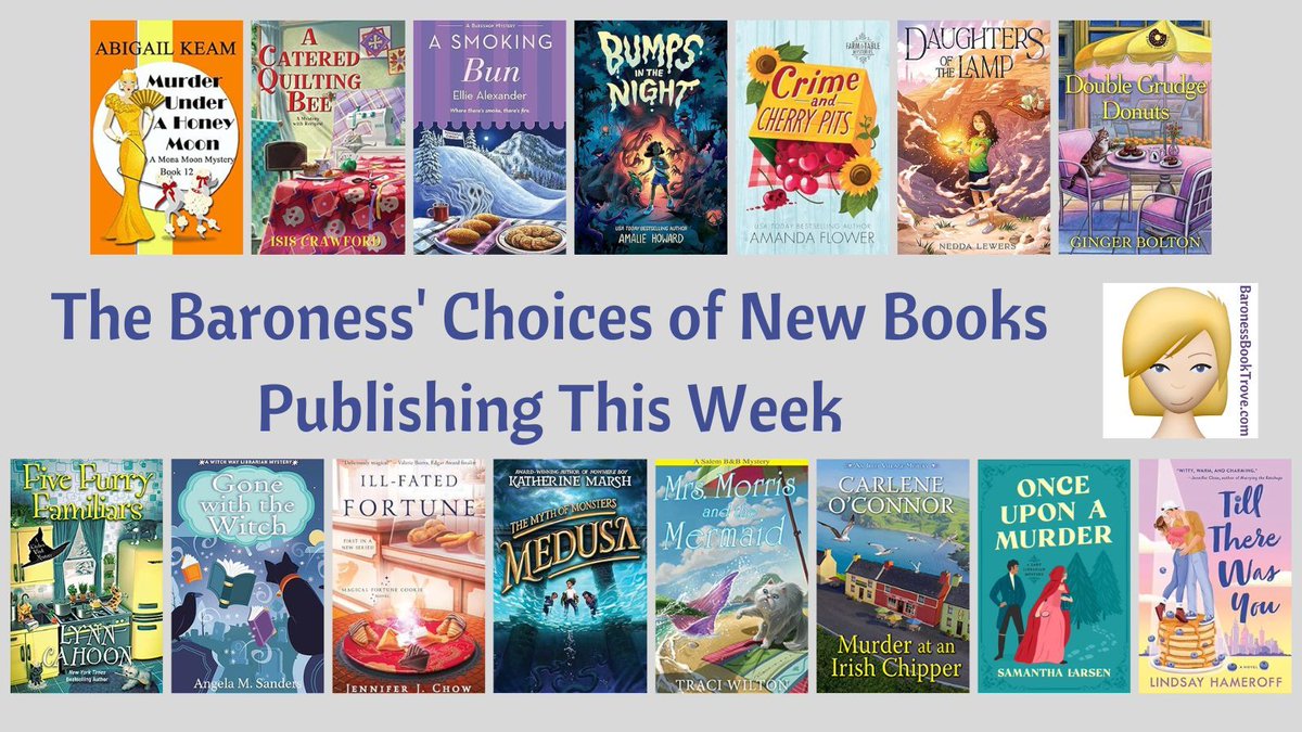 Hello! Here are my choices for #newreleases for the 8th Week of the year. I will reply with the authors. #cozyhistoricalmysteries #cozyculinarymysteries #middlegradefantasies #cozyculinaryparanormalmystery #cozyparanormalmystery #cozyanimalmystery #romance
buff.ly/3OIsH3T