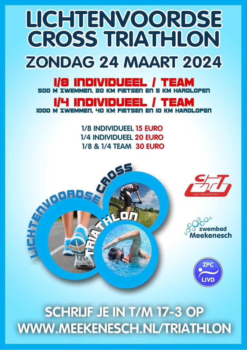 #Triatlon #Lichtenvoorde #Dran 👍 de Inschrijving is geopend. Fietsadvies: #Gravelbike of #MTB