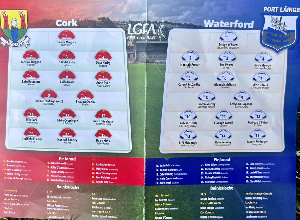 Latest from <a href="/BigRedBench/">RedFM Sport</a> <a href="/germccarthy74/">Ger McCarthy</a> 

🏆 <a href="/lidl_ireland/">Lidl Ireland</a> <a href="/LadiesFootball/">Ladies Football</a> National League Division 1
🔴⚪️ <a href="/CorkLGFA/">Cork LGFA</a> 
🆚
⚪️🔵 <a href="/WaterfordLGFA/">Waterford LGFA</a> 

🏟️ Páirc Uí Rinn
⏱️ 2pm
#️⃣ #corklgfa #lgfa #SeriousSupport 

Match Programme