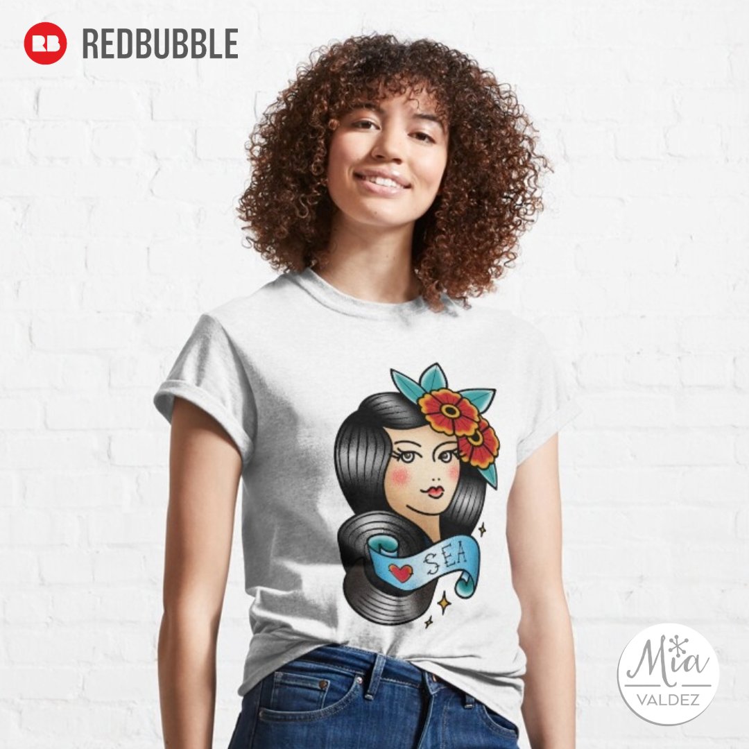MiaDisseny's tweet photo. Girl Love Sea - Old School Tattoo - classic t-shirt @redbubble
.
https://t.co/8yEgWpPe3y
.
#tshirt #classictshirt #sea #tattoo #oldschooltattoo #girl #beach #beachy #love #summer #ideasforgift #findyourthings #redbubble #miavaldez https://t.co/ASwbwVDaFy