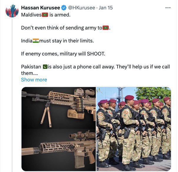 Mrsinha's tweet photo. Threatening India to seeking help from India…. Just 1 month apart…☠️ https://t.co/ROBpbYymmA