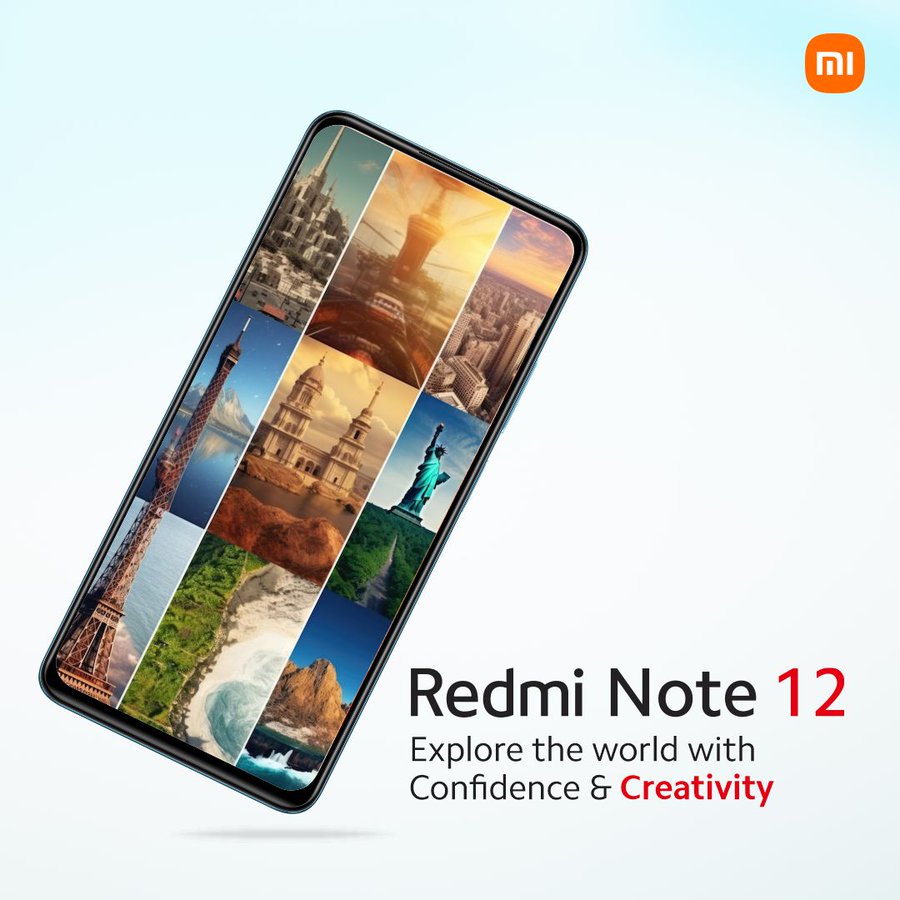 Embark on a journey of confidence and creativity with the limitless possibilities of the #RedmiNote12.