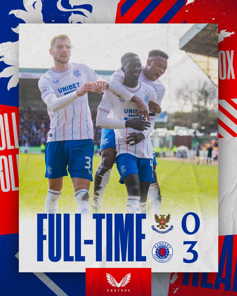 FULL-TIME: St Johnstone 0-3 Rangers

💙 Three Points at McDiarmid Park.
