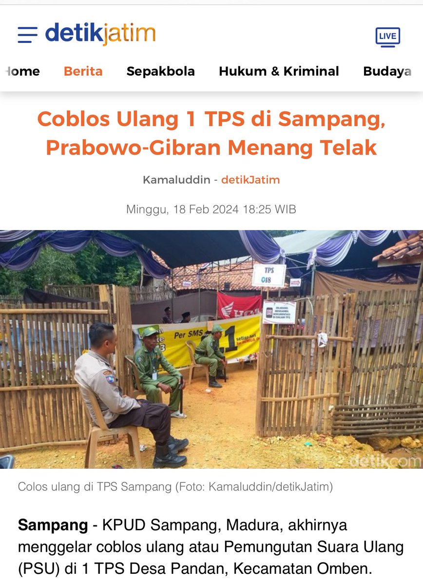 Masih teriak curang tak?

detik.com/jatim/berita/d…