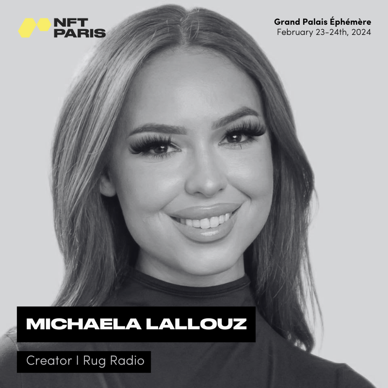 nft_paris's tweet photo. Speaker Announcement

@notthreadguy and @mikadontlouz, Creators at @RugRadio / @decryptmedia, will be speaking at NFT Paris 2024.
