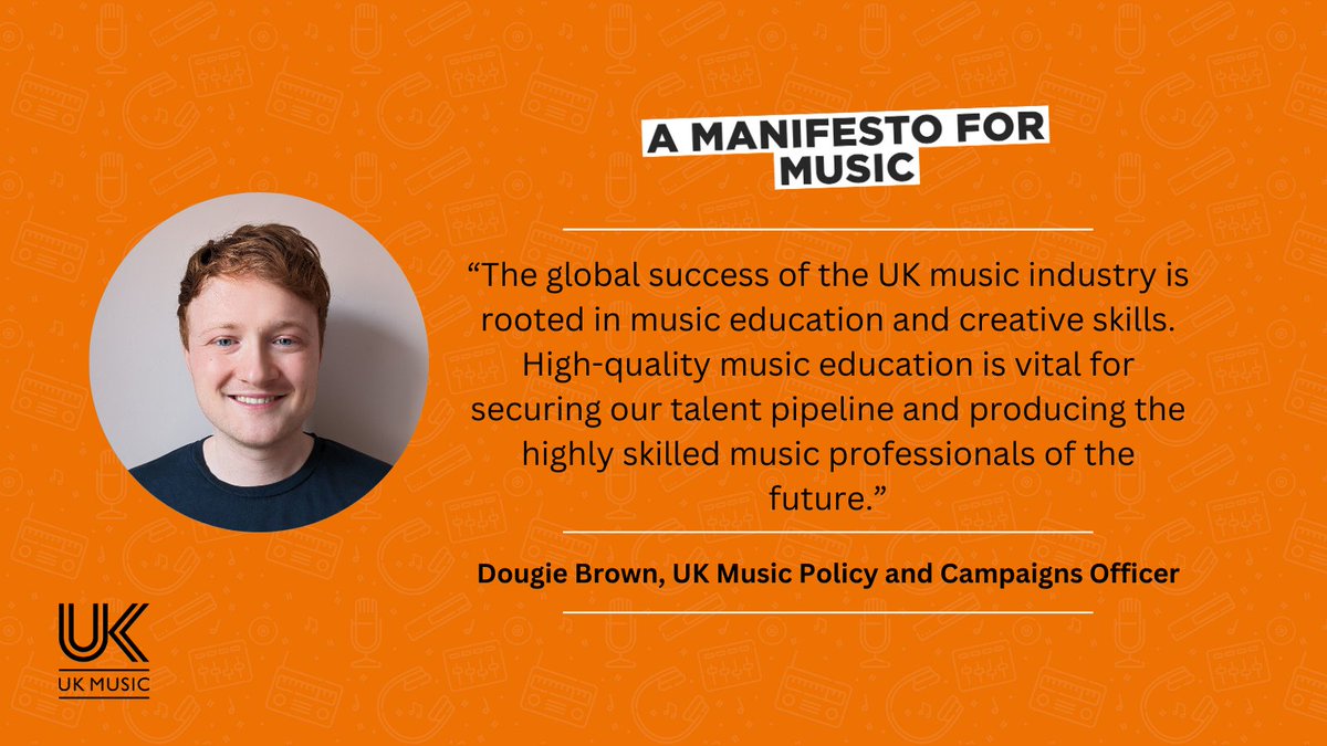 ICYMI #ManifestoForMusic: UK Music's Policy and Campaigns Officer Dougie Brown examines the issues facing #musiceducation, as UK Music calls on the #Government to support the #talentpipeline to ensure the future success of the #musicindustry. Read here: bit.ly/3uy1g5K
