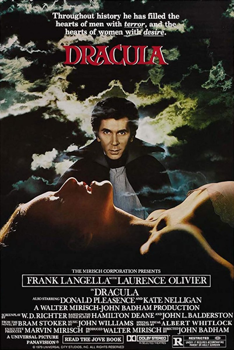 'Tengo el tiempo de mi lado.'

📽️ DRÁCULA (John Badham, 1979)

#Cine #FrankLangella #KateNelligan #LaurenceOlivier #DonaldPleasence #TrevorEve #JanFrancis #TonyHaygarth #JanineDuvitski #Terror #Vampiros #BramStoker