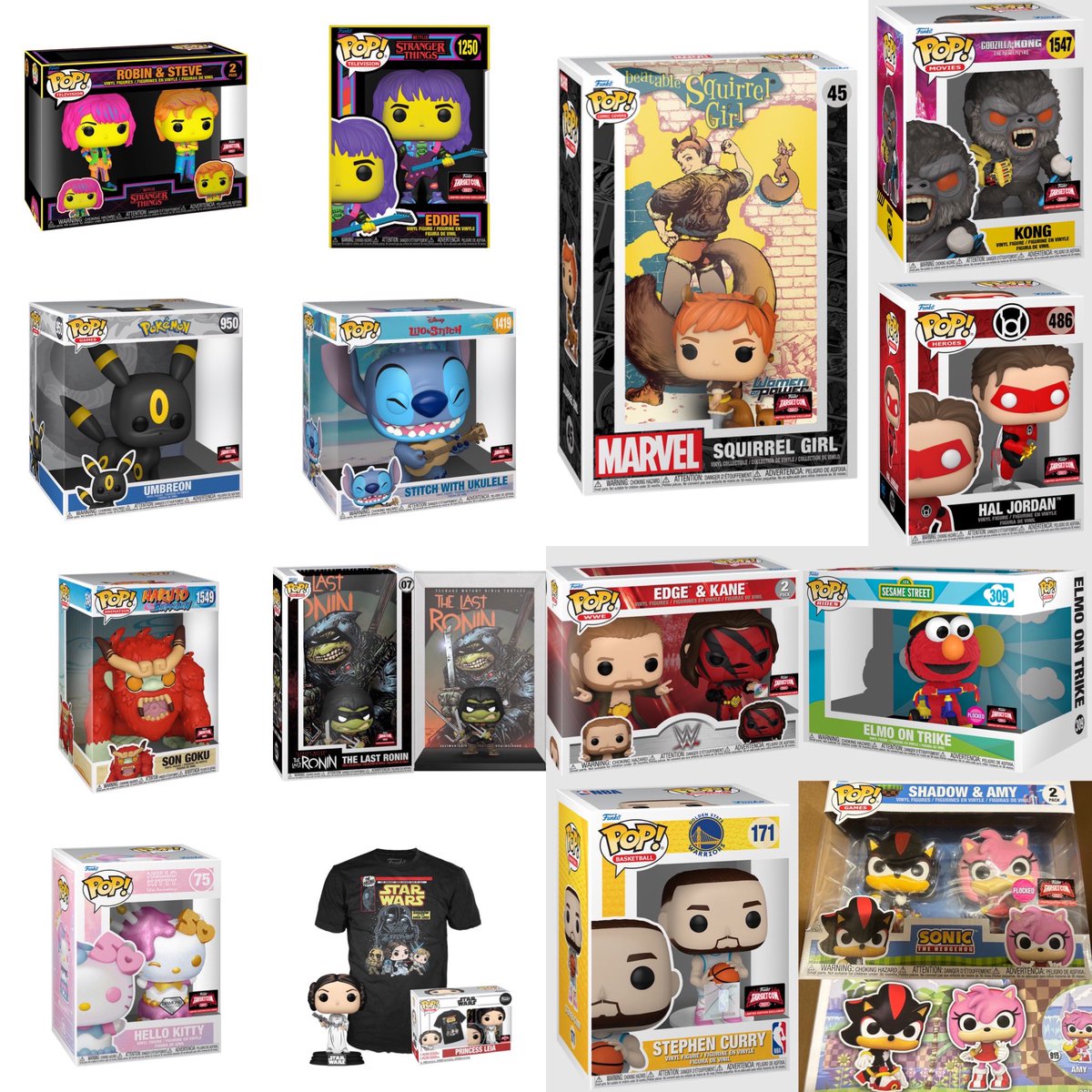DisTrackers's tweet image. Available Now: TargetCon exclusives!
#Ad #Funko #Collectibles
.
Main page - goto.target.com/b3555x
10” Stitch - goto.target.com/DKgbza
10” Son Goku - goto.target.com/rQ3zoy
10” Umbreon - goto.target.com/jr3nA6
Squirrel Girl Cover - goto.target.com/k03aG3
The Last Ronin Cover…