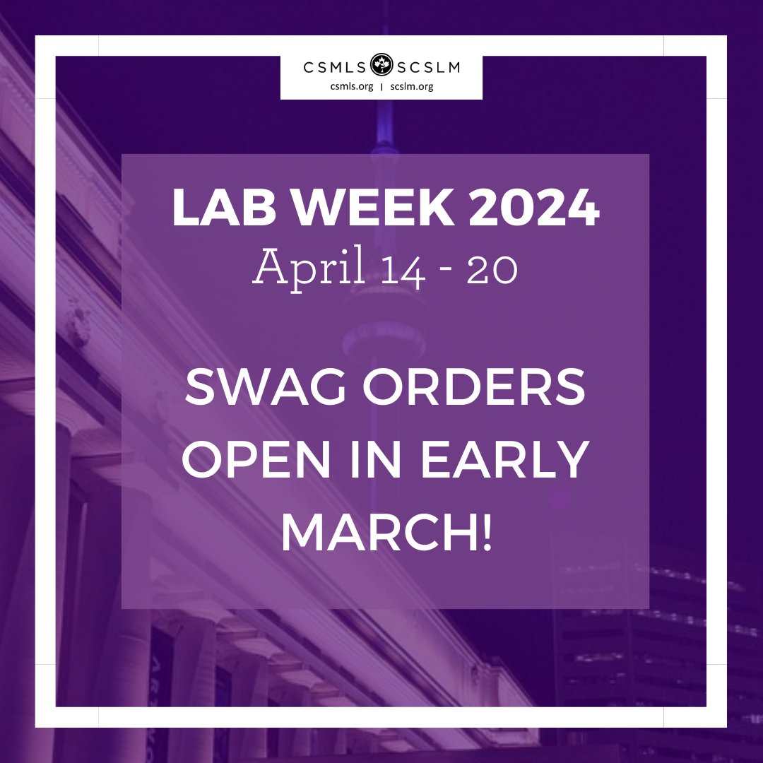 Lab Week is getting closer! 💜

We've been working behind the scenes to get all #LabWeek swag items ready for you - free and exclusive to members as always. Stay tuned to our social media channels and eNEWS - orders open in early March!