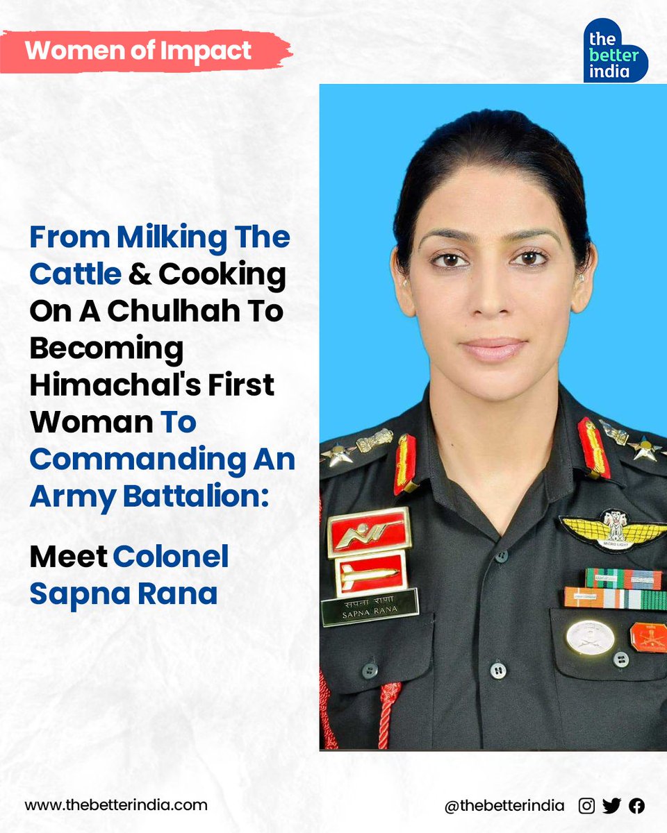 From tending to cattle to trekking halfway from college to save money, Colonel Sapna Rana has made a remarkable journey. 

#Indianarmy #india #himachalpradesh #WomenEmpowerment #womenwhoinspire #Inspiration