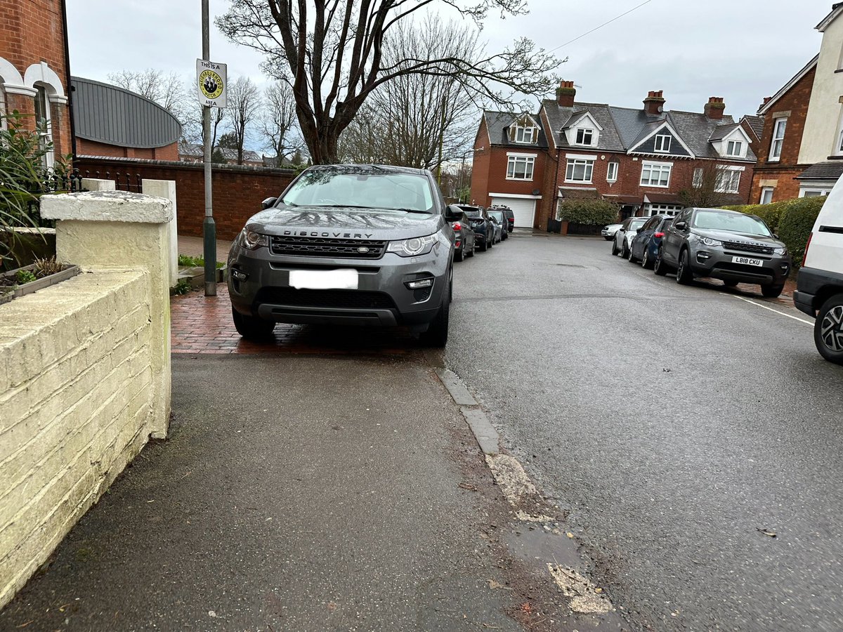 Use of a brick pavement to leave private possession, thereby blocking pedestrians and degrading the brick pavement, which <a href="/KentHighways/">KCC Highways</a> certainly won’t be able to afford to repair. #pavementparking  <a href="/TWellsCouncil/">TWBC</a>
