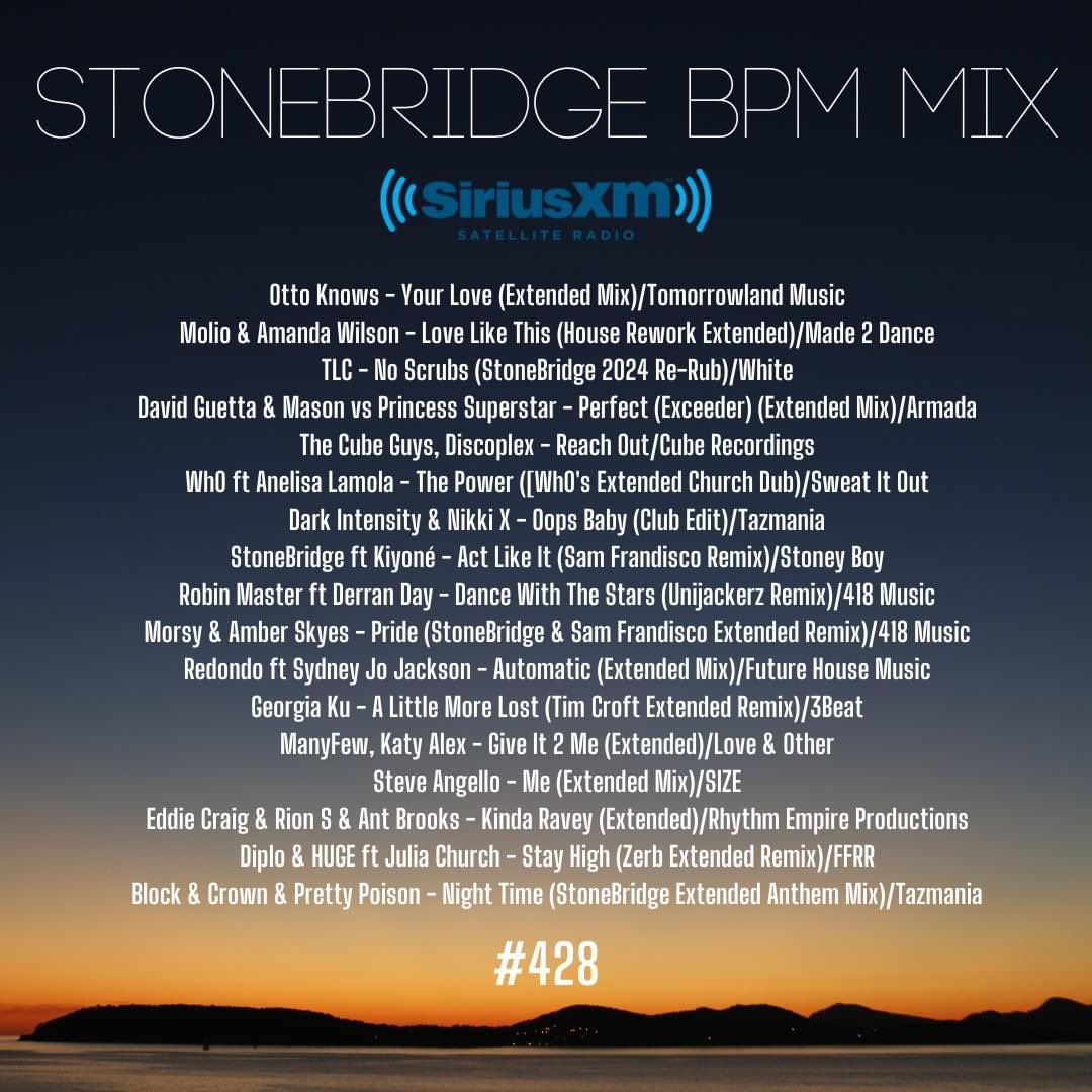 StoneBridge BPM Mix #428 is up mixcloud.com/stonebridge/42… - check it out!