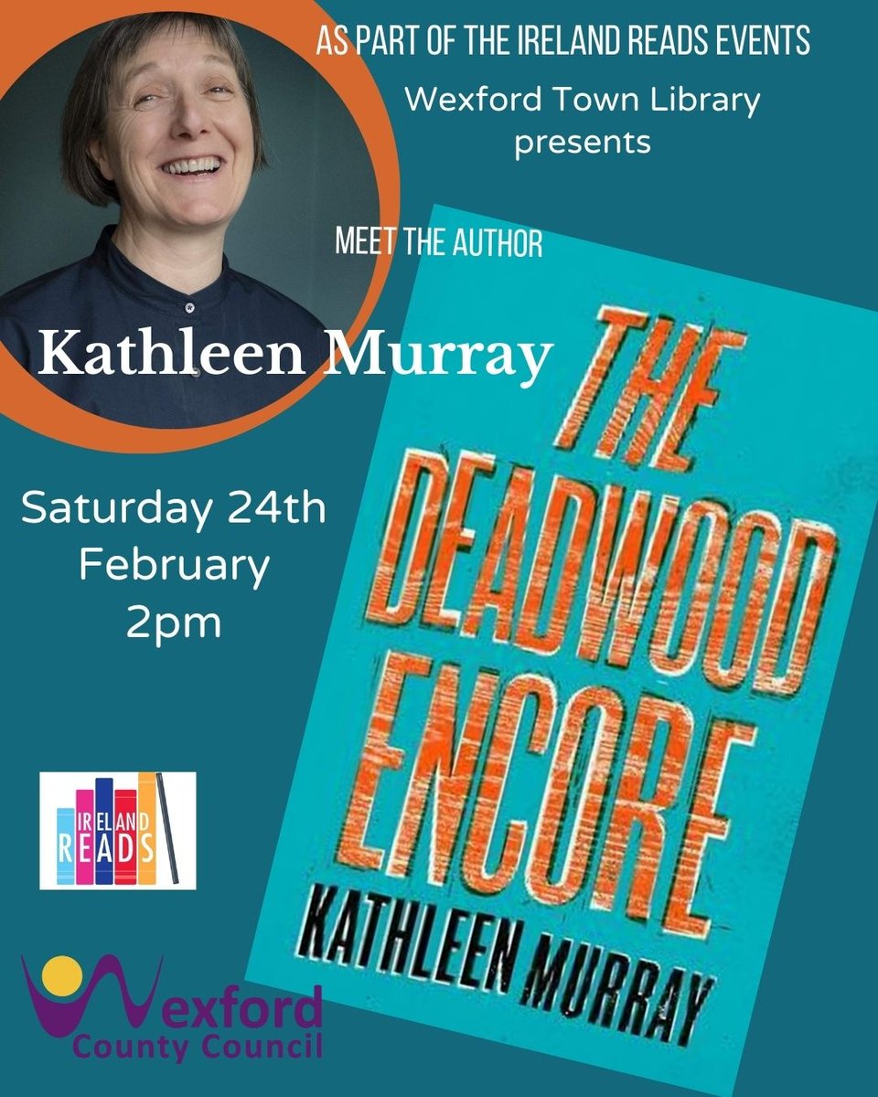 Thrilled to be heading to Wexford Town  library next Sat 24th to celebrate Ireland Reads Day.
#IrelandReads #TheDeadwoodEncore #wexford #carlow <a href="/RealJobsWexford/">Real Jobs Wexford</a> @wexfordco