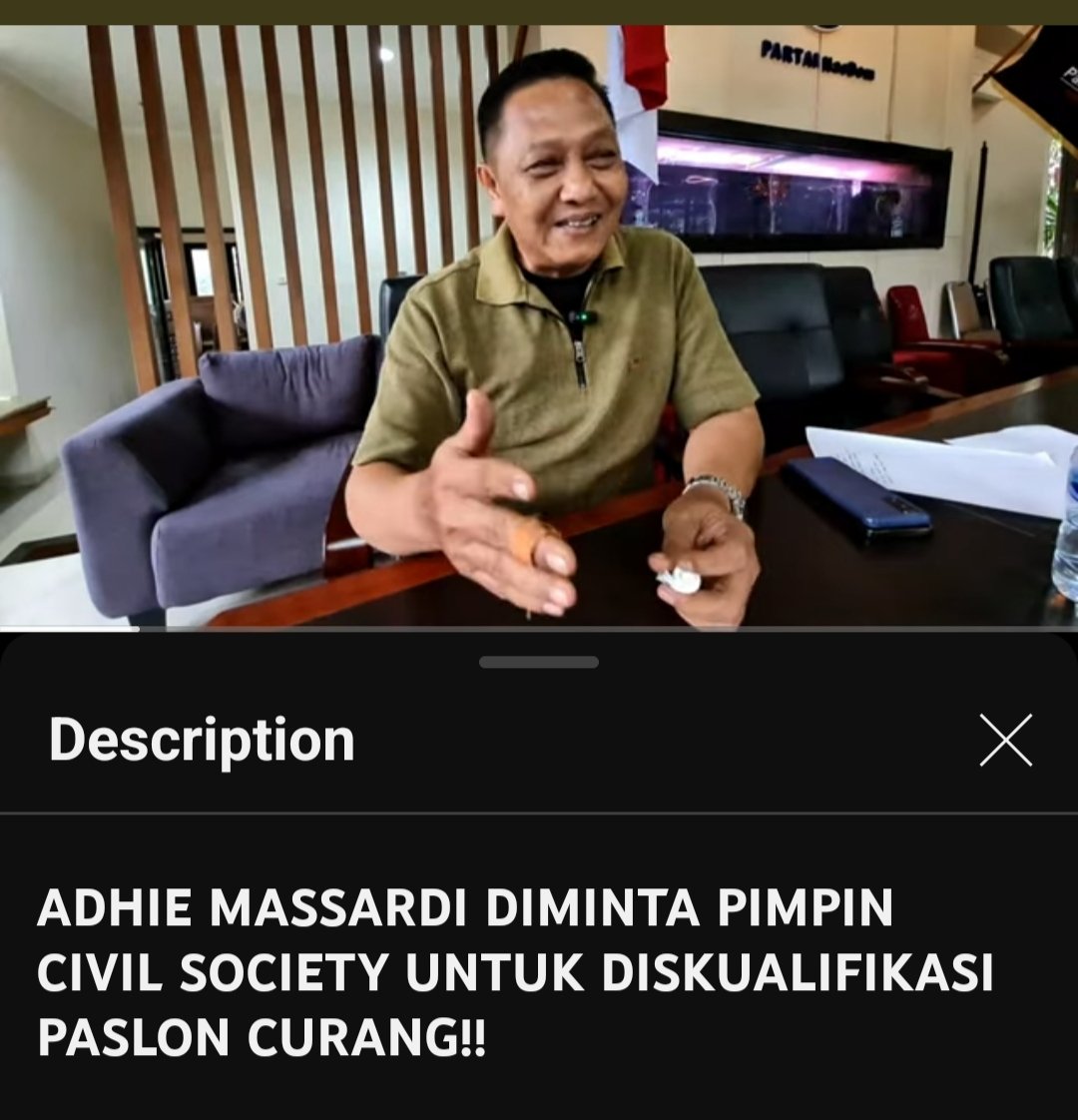 PEMILU TERAKHIR • jika ini akan jadi pemilu terakhir krn demokrasi dihabisi, dan DINASTI MENANTI, marilah kita berkumpul untuk nyatakan pendapat, sebelum semuanya terlambat. youtube.com/live/uc9eU2KpD… ✓ Civil Society Movement dipimpin tujuan bukan orang, kita ngikuti arah zaman.