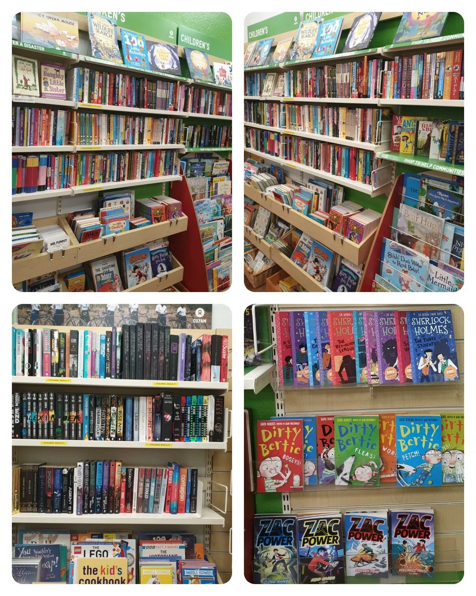 oxfam_harpenden's tweet photo. It's #HalfTerm in #Harpenden & our bookshelves are groaning with #childrensbooks & #comics at #Oxfam #Books incl. 2 for 99p on #BeastQuest and 4 for 99p on #MrMen & #LittleMiss! Come for a browse at 5, Harding Parade....You won't believe the quality of our children's books! 💚 📚 https://t.co/3cmV6f1ZQA