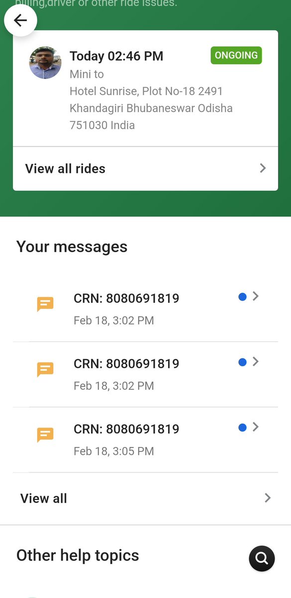 smilingShukla's tweet photo. @Olacabs @ola_supports
Ride ended but app is still showing as ongoing. Please help
Mob: 9000515348
Date: 18/02/2024 2:46 PM
Name: Ayush Shukla
Location: Satya Sai Enclave, Bhubaneshwar to Hotel Sunrise Bhubaneshwar
Cab Num: OD02CA2011
Please look into this urgently. https://t.co/Bj6hjmGHqV