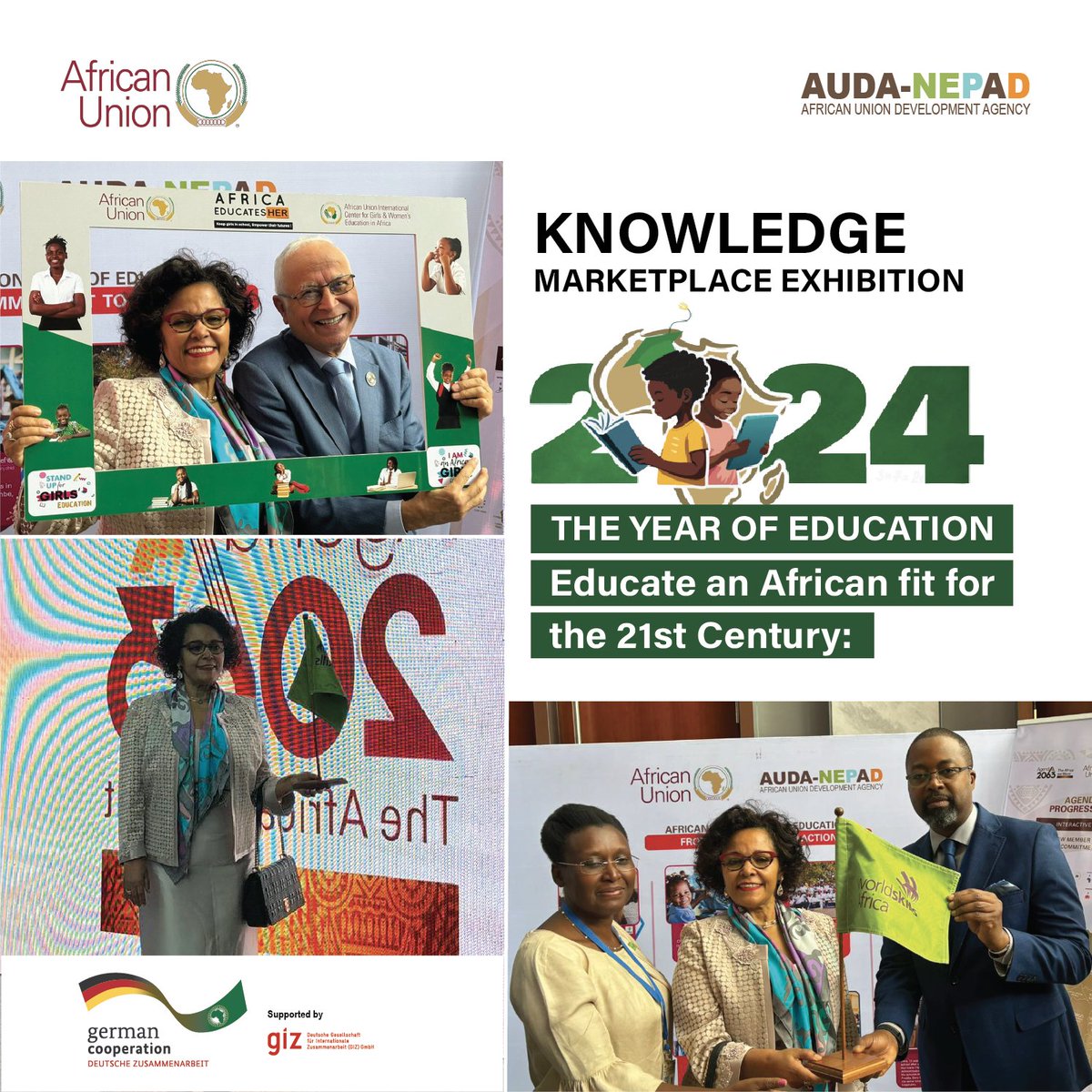 Calling all participants of the 37th Ordinary Session of the Assembly of the Africa Union! Don't miss the Knowledge Marketplace exhibition showcasing education initiatives across Africa in celebration of the @_AfricanUnion Year of Transforming Education and Skilling.