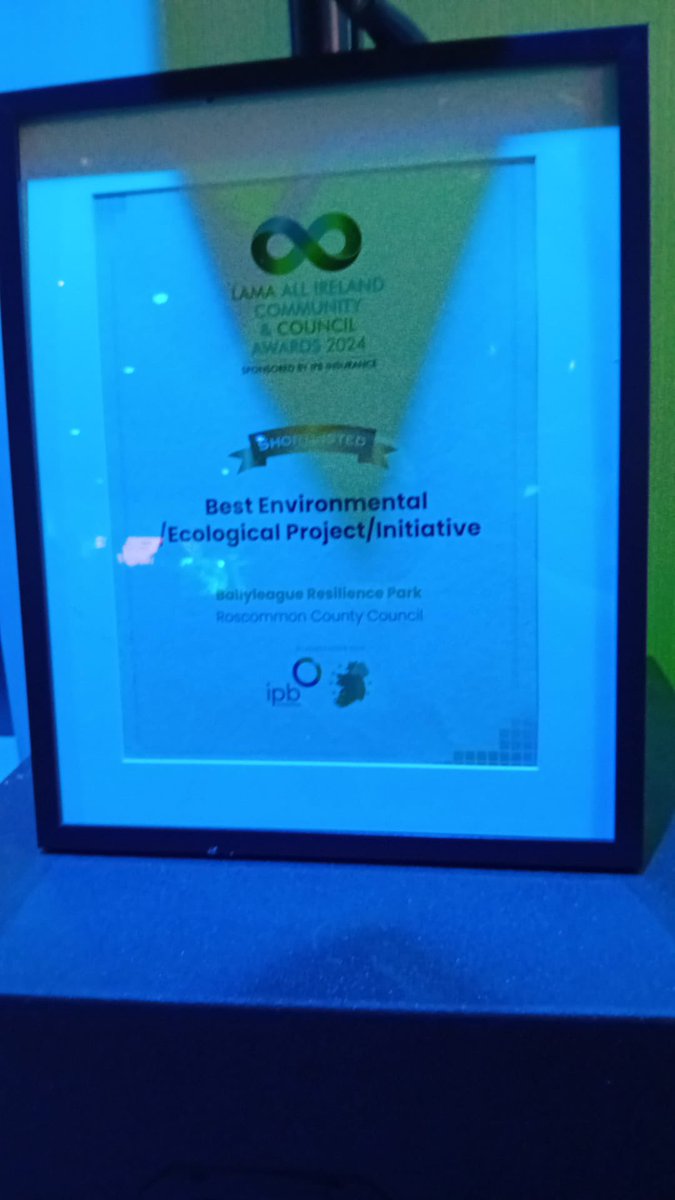 What a night! Two award nominations on the national stage , the red carpet and the craic with our friends in @TidyBallyleague & @roscommoncoco . Our thanks to @LAMAAwards & @Rethink_Ireland Congrats to the winners - our plaques will be displayed proudly in the @LRAccessforall