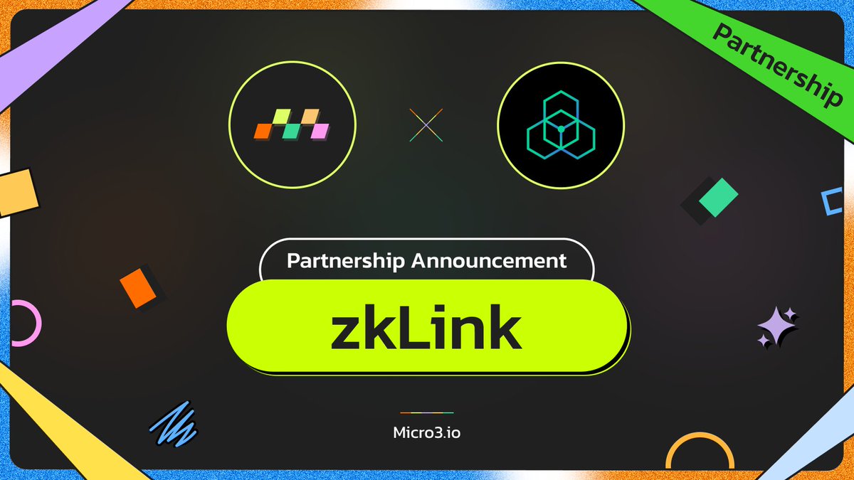 We are honored that <a href="/zkLink_Official/">zkLink | Aggregated Rollup 🐊</a> has become a strategic partner on #Micro3's development journey.

About Micro3’s Partner: zkLink pioneers the embrace of high-performance ZK-DApps through its unique multi-rollup Layer 3, enabling seamless deployment across a myriad of
