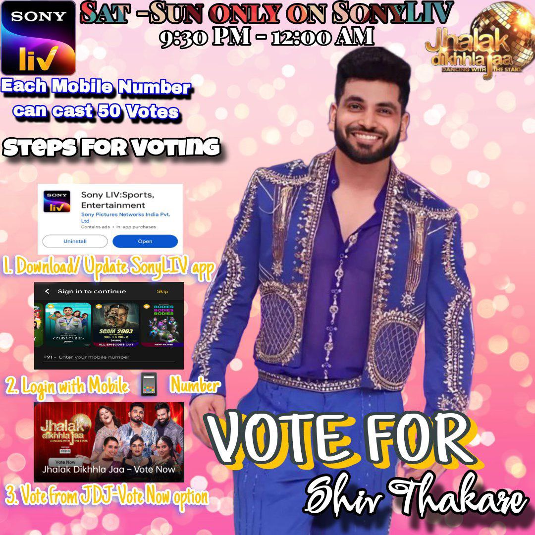 Download Sony app and vote for shiv thakare @ShivThakare9 💞 
You can vote 50 times 
#JiyaShankar #ShivThakre #ShivThakareInFinale