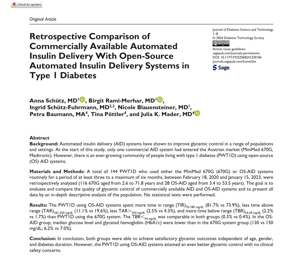 #WomenInScience Happy to share our first paper with an all-female author group @SchuetzIngrid @OeDiabetesG @EASDnews @MedUniGraz @MedUni_Wien @ATTDconf