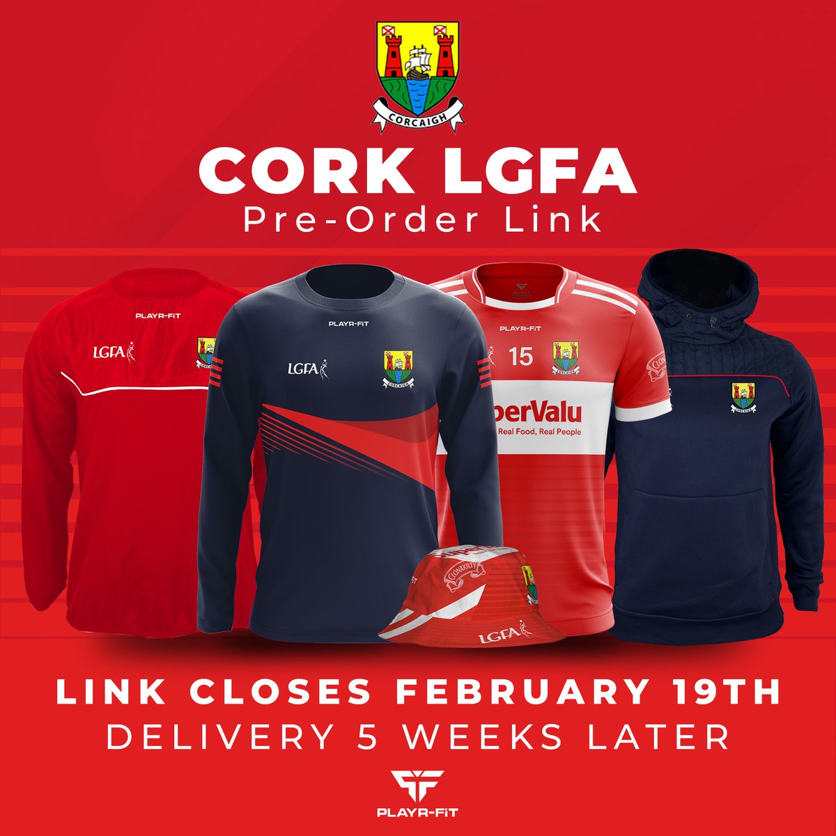 The @PlayrFit Cork LGFA shop tomorrow!! Be sure to get those orders in to have the gear before championship season!! playr-fit.com/cork-lgfa/ @eastcorklgf @westcorkladiespro @midcorklgfa @northcorkladies