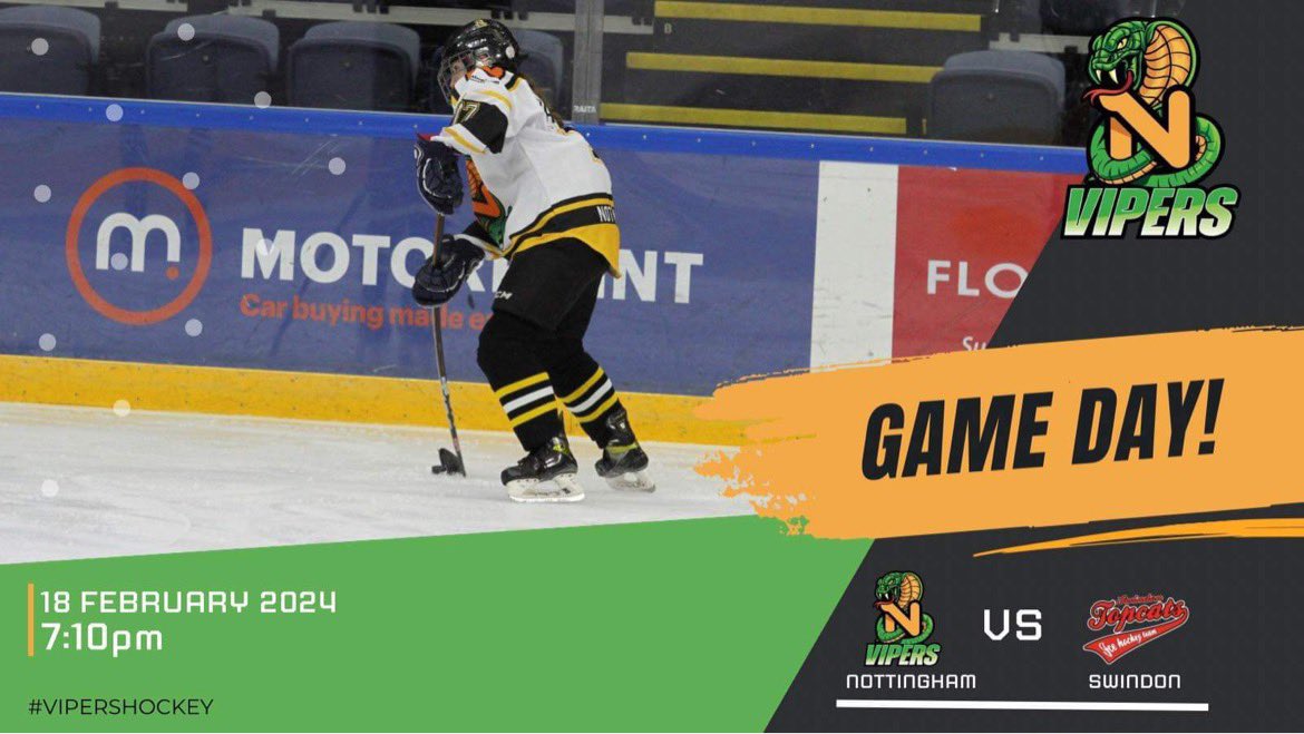 Nottingham Vipers (@nottmvipers) on Twitter photo 🚨It’s Game Day!🚨
The Nottingham Vipers are back in action today!
🆚<a href="/SwindonTopcats/">Swindon Topcats</a>
🏆<a href="/EngIceHockey/">England Ice Hockey</a> #WNIHL
🏟<a href="/Nat_Ice_Centre/">National Ice Centre</a>
⏰7:10pm
🎟️Free Entry!
#VipersHockey 🚨It’s Game Day!🚨
The Nottingham Vipers are back in action today!
🆚<a href="/SwindonTopcats/">Swindon Topcats</a>
🏆<a href="/EngIceHockey/">England Ice Hockey</a> #WNIHL
🏟<a href="/Nat_Ice_Centre/">National Ice Centre</a>
⏰7:10pm
🎟️Free Entry!
#VipersHockey