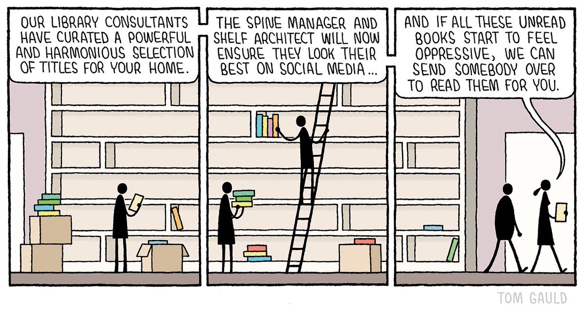 tomgauld's tweet image. My latest cartoon for @GuardianBooks
