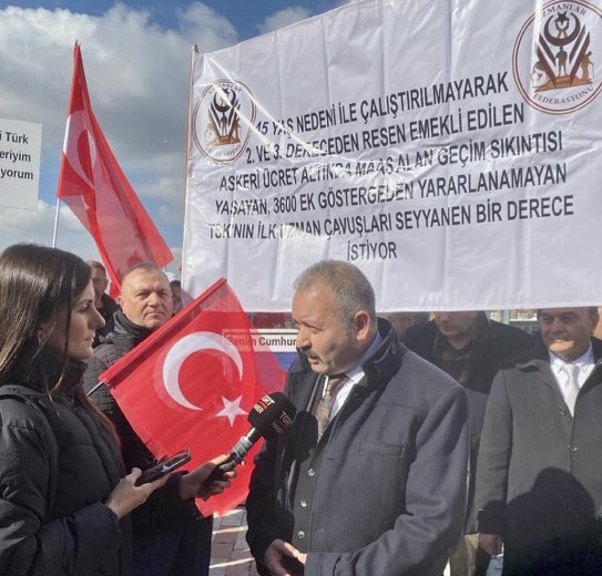 Emekli Uzman Çavuşlar Ankara Ulus’ta özlük haklarının düzeltilmesi için haykırdı TGRT Haber her zaman olduğu gibi yine kahramanların yanındaydı