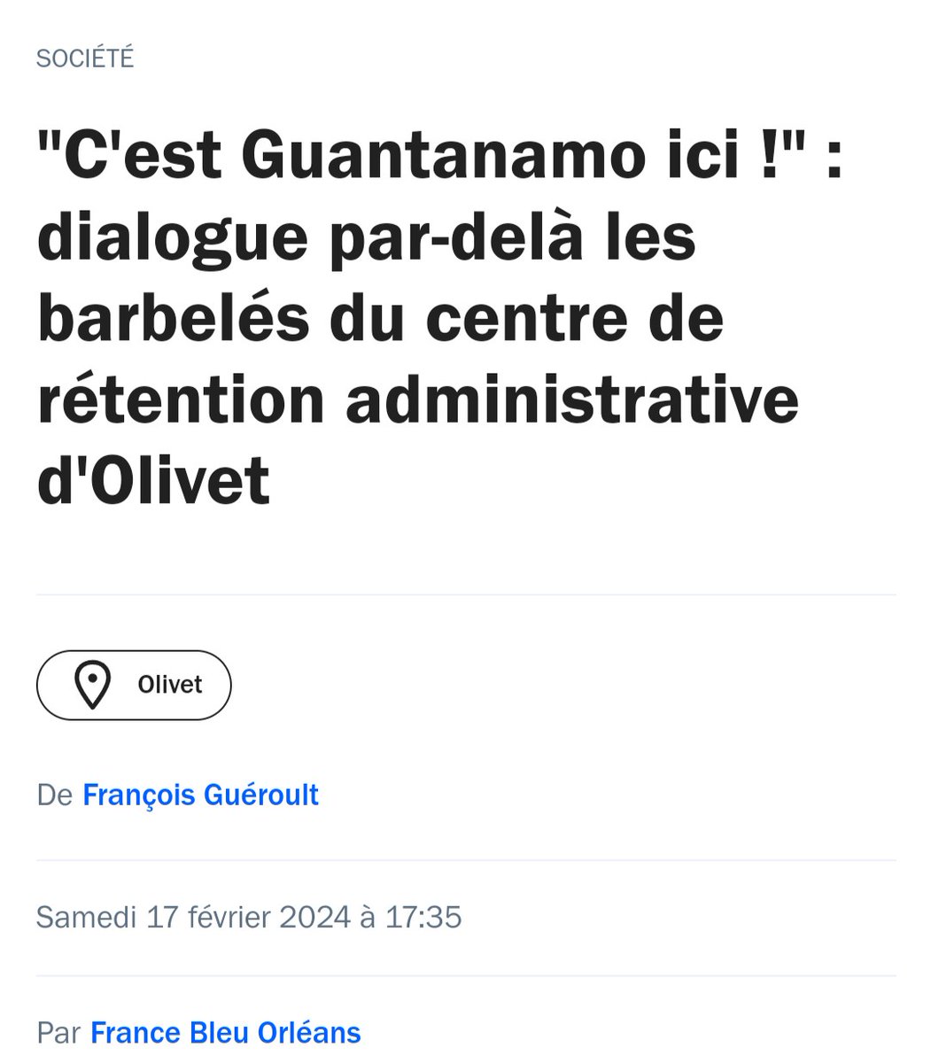 ColereCollectif's tweet photo. Le collectif COLERE était de nouveau mobilisé hier contre le CRA d'olivet !
On a pu communiquer avec les détenus enfermés à l'intérieur qui dénonce le traitement qu'ils subissent ! https://t.co/YVWYEXVXnn