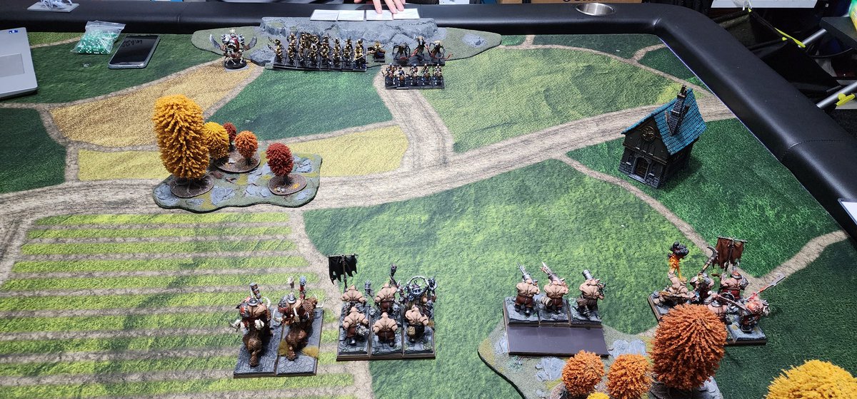 Hosting a learner game for club members wanting to return to the Old World. This time its 1k pts of Ogres vs Tomb Kings.