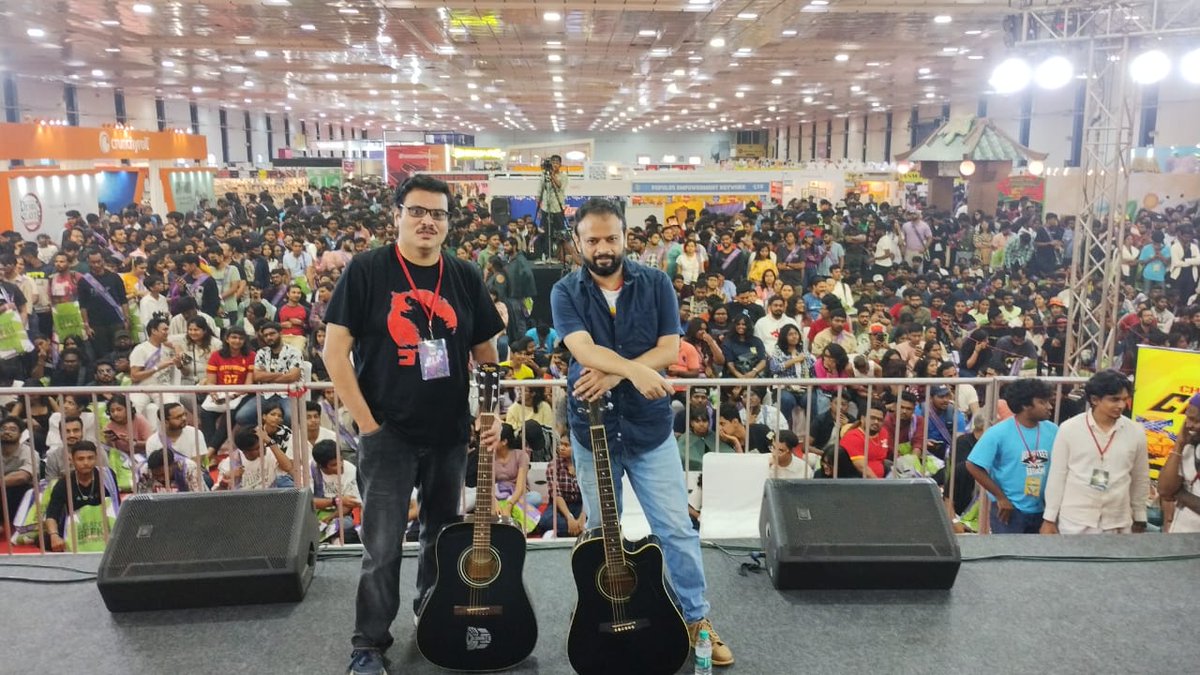 DualityTheBand's tweet photo. It's a wrap at the first ever @ComicConIndia in Chennai! What a weekend! Thanks for having us! Was great to perform for our home crowd @metalmanoj @captain_catpain https://t.co/ln2rYh2Itj