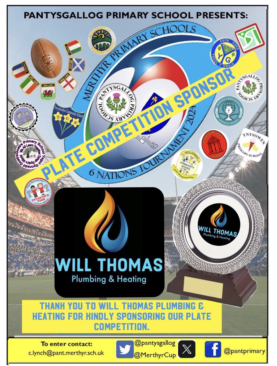 MerthyrCup's tweet photo. 🏉MERTHYR PRIMARY 6 NATIONS RUGBY TOURNAMENT 🏉

⚠️⚠️JUST 5 DAYS TO GO! ⚠️⚠️

We are delighted to have 14 Merthyr Primary Schools entered into our 6 Nations Tournament. 

📅 Friday 23rd February 2024
⏰ 10:00am - 2:00pm
📍The Wern, Merthyr RFC https://t.co/TFgY3zbt4C